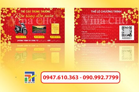 Địa chỉ in thẻ cào uy tín chuyên nghiệp tại Hà Nội